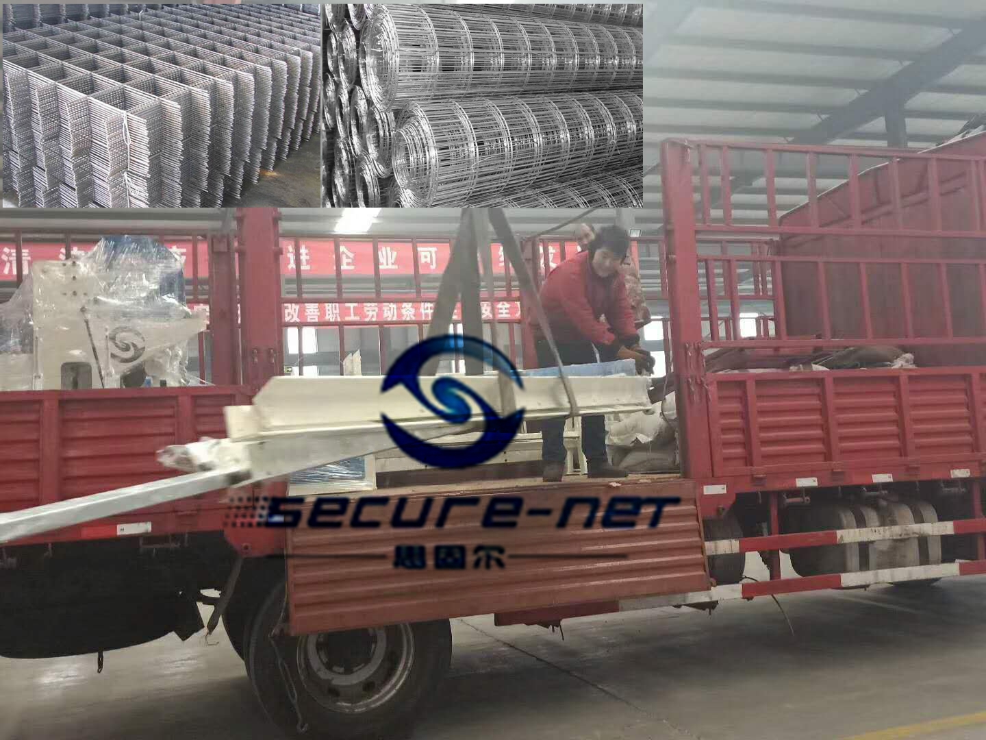 Delivery for a customer who need chicken cage mesh making machine